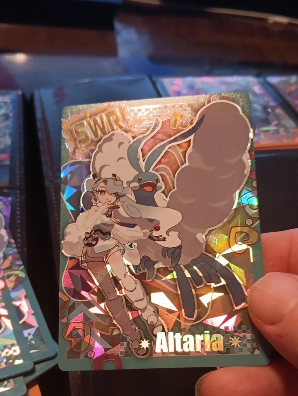 Pokemon Altaria Holographic Art Card - Blue, White, Gold